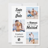Mijn mensen krijgen een huwelijksfoto van Dog Wedd Save The Date (Voorkant)