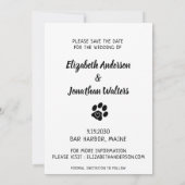 Mijn mensen krijgen een huwelijksfoto van Dog Wedd Save The Date (Achterkant)