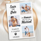 Mijn mensen krijgen een huwelijksfoto van Dog Wedd Save The Date