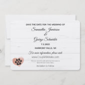 Mijn mensen krijgen gehuwde honden die de datum op kaart (Achterkant)