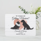 Mijn mensen krijgen gehuwde honden die de datum op kaart (Staand voorkant)