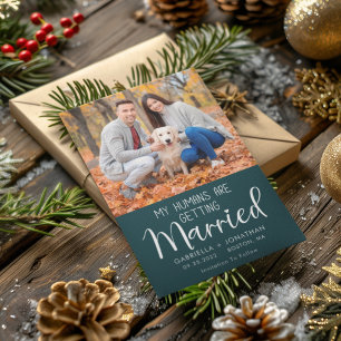 Mijn Mensen Trouwen Hond Foto Groen Trouwen Save The Date