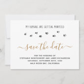 Mijn Mensen Trouwen Huisdier Foto Bruiloft Save The Date (Voorkant)
