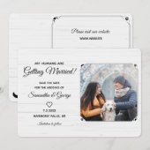 Mijn mensen worden gehuwd - Dog bewaart de datum Kaart (Voorkant / Achterkant)