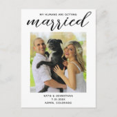 Mijn mensen worden gehuwd. Eenvoudig hondenweddens Aankondigingskaart (Voorkant)