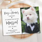 Mijn mensen worden gehuwd - honden bruiloft save the date