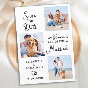 Mijn mensen worden gehuwd met de 3D Photo Dog Save The Date