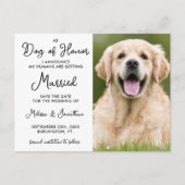 Mijn mensen worden gehuwd met een aangepaste hond. aankondigingskaart (Voorkant)