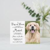 Mijn mensen worden gehuwd met een aangepaste hond. aankondigingskaart (Staand voorkant)