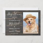 Mijn mensen worden gehuwd met een foto-hondenwedde save the date (Voorkant)