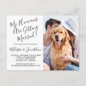 Mijn mensen worden gehuwd met een fotoweddenschap uitnodiging briefkaart (Voorkant)