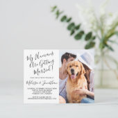 Mijn mensen worden gehuwd met een fotoweddenschap uitnodiging briefkaart (Staand voorkant)