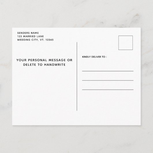 Mijn mensen worden gehuwd met een hond die de datu aankondigingskaart (Achterkant)