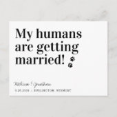 Mijn mensen worden gehuwd met een hond die de datu aankondigingskaart (Voorkant)