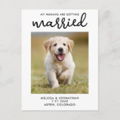 Mijn mensen worden gehuwd met een hond die de datu aankondigingskaart (Voorkant)