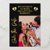 Mijn mensen worden gehuwd met een hond. folie uitnodiging (Voorkant)