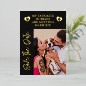 Mijn mensen worden gehuwd met een hond. folie uitnodiging (Staand Voorkant)