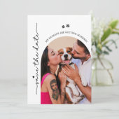 Mijn mensen worden gehuwd met een hond. save the date (Staand voorkant)