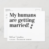 Mijn mensen worden gehuwd met honden QR-code (Voorkant / Achterkant)