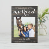 Mijn mensen worden gehuwd met Rustic Weddenschap Save The Date (Staand voorkant)