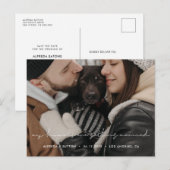 Mijn mensen worden getrouwd Dog foto Aankondigingskaart (Voorkant / Achterkant)