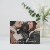 Mijn mensen worden getrouwd Dog foto Aankondigingskaart (Staand voorkant)