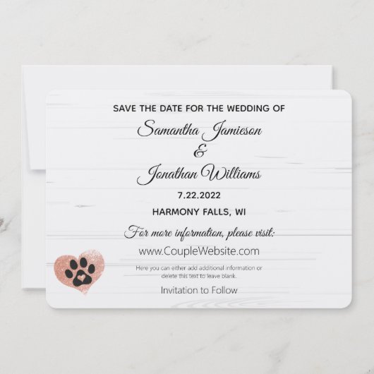 Mijn mensen worden getrouwd met verschillende hond kaart (Achterkant)