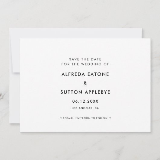 Mijn mensen worden getrouwd Moderne typografie Aankondiging (Achterkant)