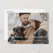 Mijn mensen worden getrouwd Moderne typografie Aankondigingskaart (Voorkant / Achterkant)