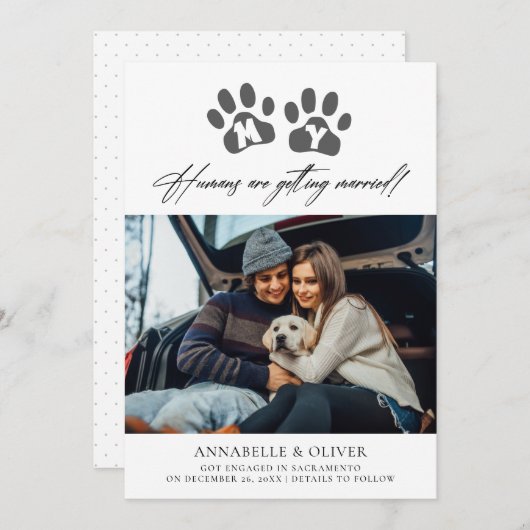 Mijn mensen worden getrouwd | VERLOVING Aankondiging (Voorkant / Achterkant)