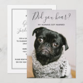 Mijn mensen zijn getrouwd Hondenfoto Trouw Elopeme Kaart (Voorkant / Achterkant)