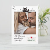 Mijn mensen zijn Gezegde We Do Cat Photo Kaart (Staand voorkant)