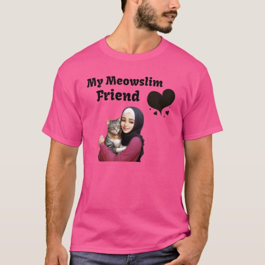 Mijn Meowslim vriend T-shirt (Voorkant)