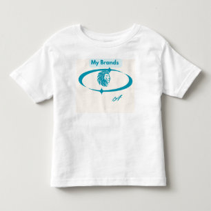 Mijn Merken Elegante Blauwe Leeuw Logo Aangepast D Kinder Shirts