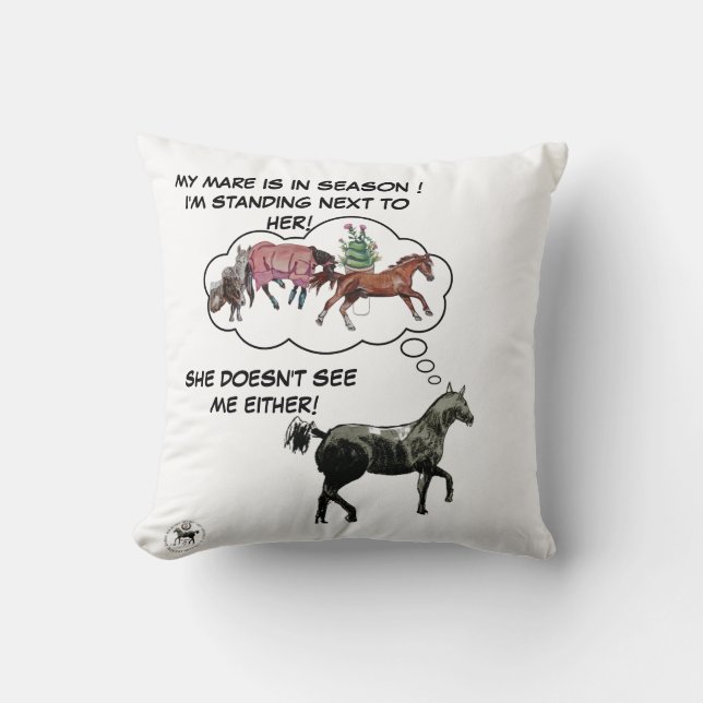 MIJN MERRIE IS IN HET SEIZOEN, GRAPPIGE PAARDENSTR KUSSEN (Voorkant)