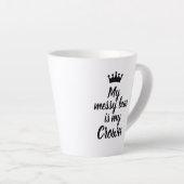 Mijn Messy Bun is Mijn Kroon Latte Mok (Rechterhoek)