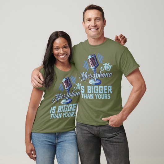 Mijn microfoon is groter dan uw podcast-radio t-shirt (Unisex)