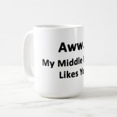 Mijn middelste vinger houdt van je koffiemok (Voorkant links)