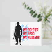 Mijn Militair, Mijn Held, Mijn Echtgenoot Briefkaart (Staand voorkant)
