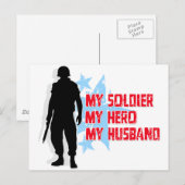 Mijn Militair, Mijn Held, Mijn Echtgenoot Briefkaart (Voorkant / Achterkant)