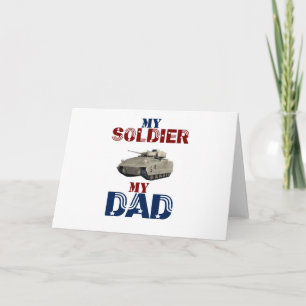 Mijn Militair Mijn Tank van de Papa Feestdagen Kaart