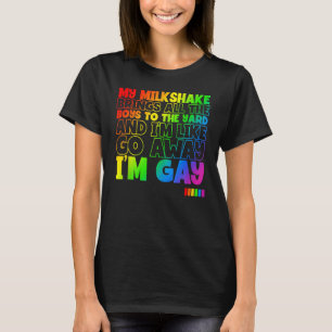 Mijn milkshake brengt alle jongens LGBT Pride Maan T-shirt