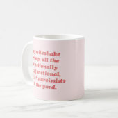 Mijn milkshake brengt Narcissists Cynical Quote Koffiemok (Voorkant links)