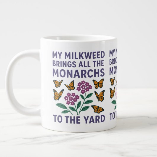 Mijn Milkweed brengt alle monarchen naar de Yard Grote Koffiekop (Links)