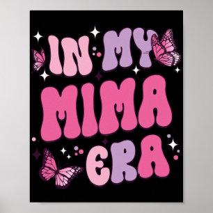 Mijn Mima Era Grappige Vlinder Groovy Retro Moeder Poster