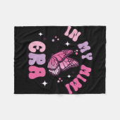 Mijn Mimi Era Grappige Vlinder Groovy Retro Moeder Fleece Deken (Voorkant (Horizontaal))