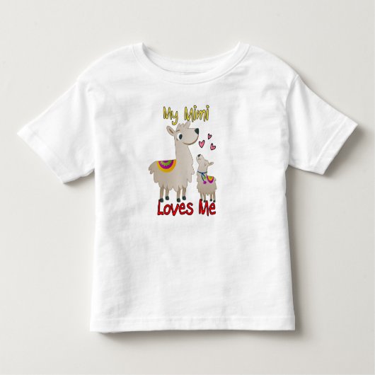 Mijn Mimi houdt van me Llama Kinder Shirts (Voorkant)
