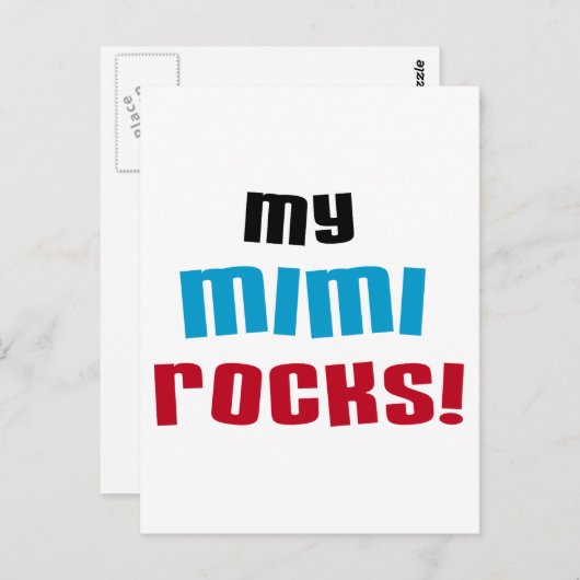 Mijn Mimi Rocks T-shirts en geschenken Briefkaart (Voorkant / Achterkant)