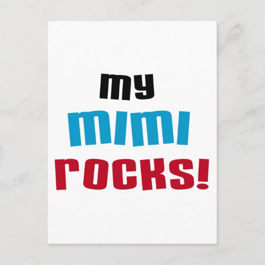 Mijn Mimi Rocks T-shirts en geschenken Briefkaart (Voorkant)