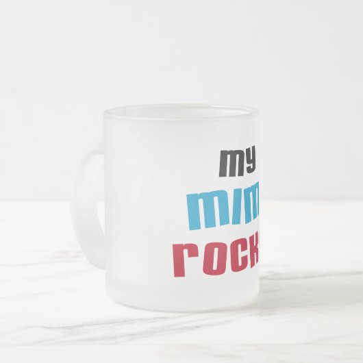 Mijn Mimi Rocks T-shirts en geschenken Matglas Koffiemok (Voorkant links)